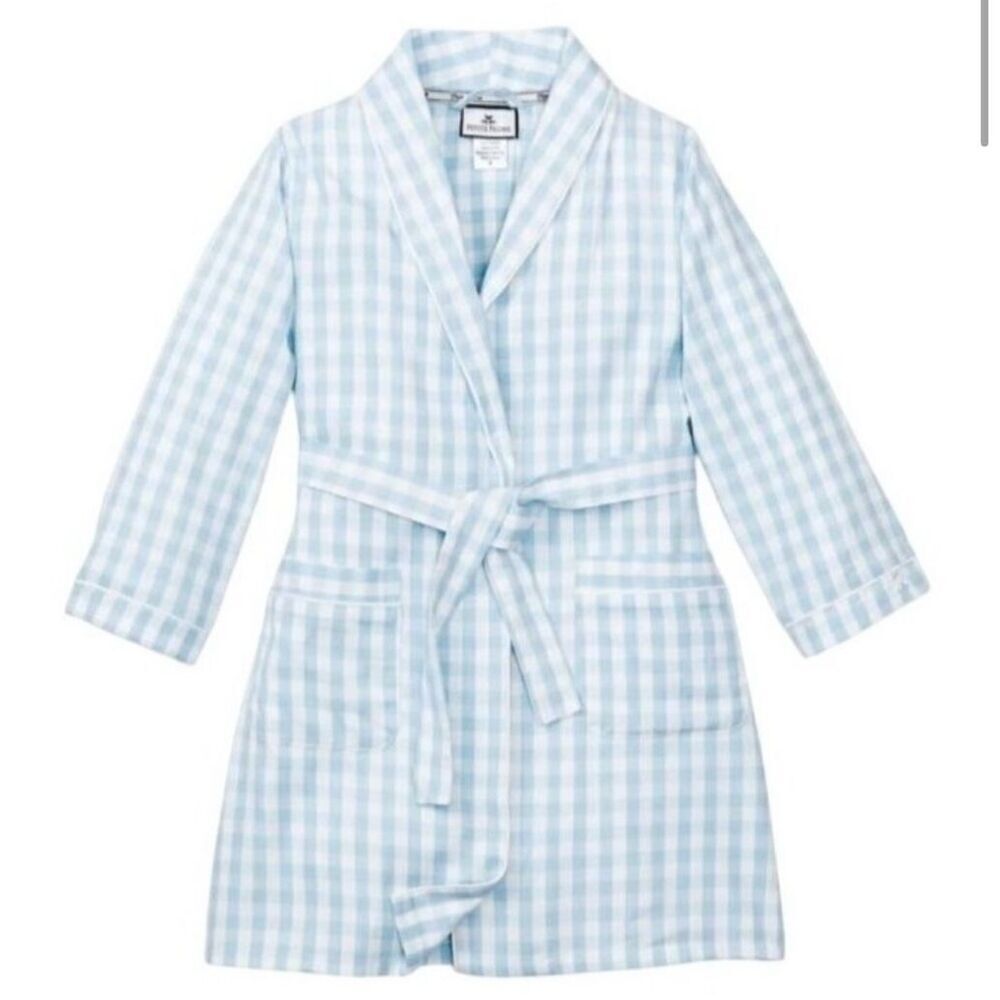 Blue Checkered Women's Robe - Picture 7 of 13